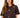 t-shirt met allover kralen korte mouw | dark choco