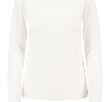 Long-sleeve boatneck top | off-white
