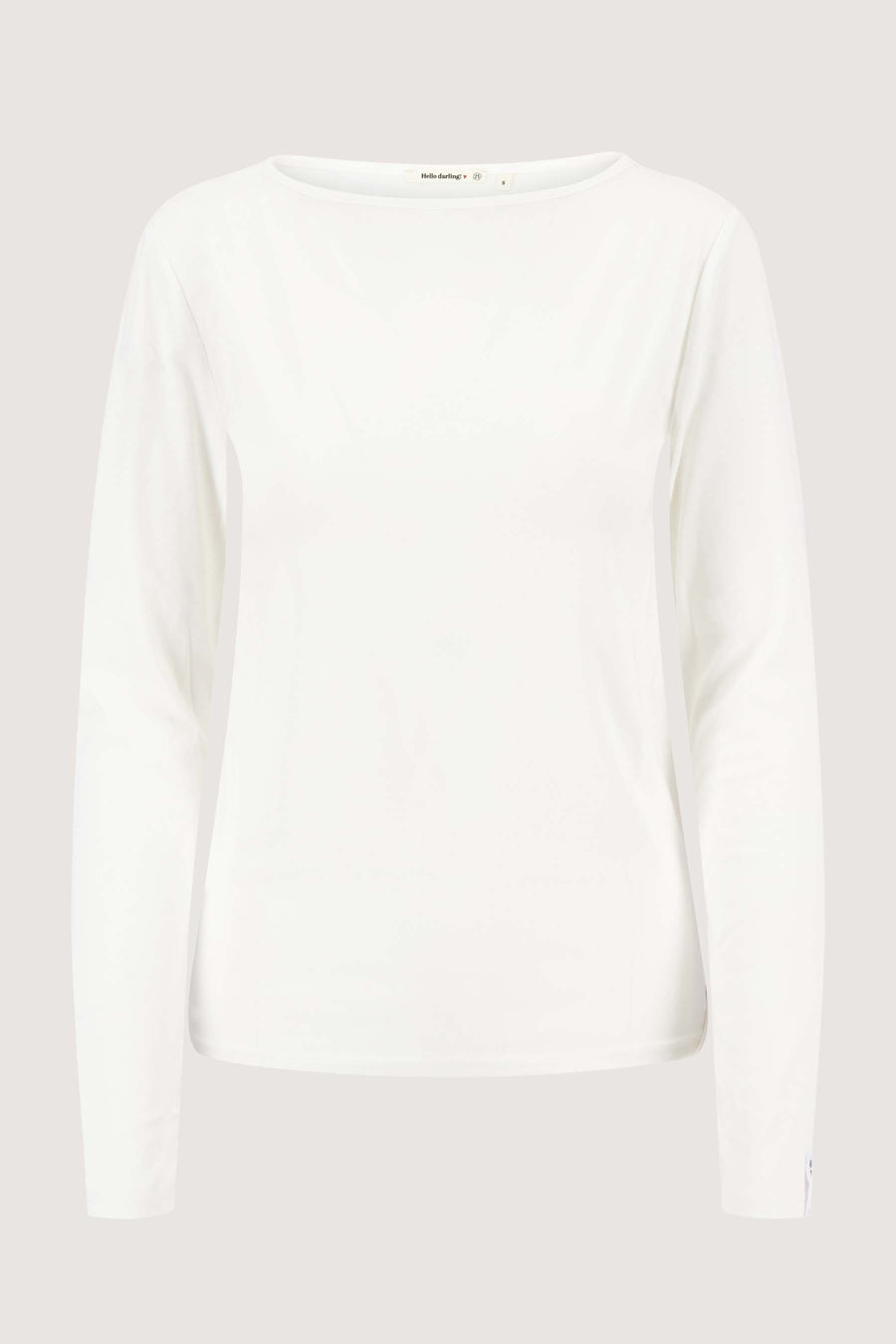 lange mouw boothals top | off white