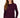 lange mouw ronde hals top en rib | burgundy