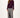 lange mouw ronde hals top en rib | burgundy