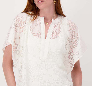 organza blouse | off white