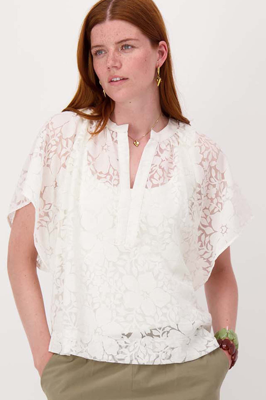 organza blouse | off white
