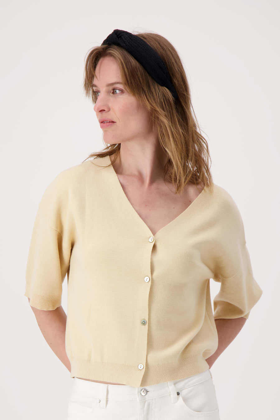 haarband met knoop | zwart