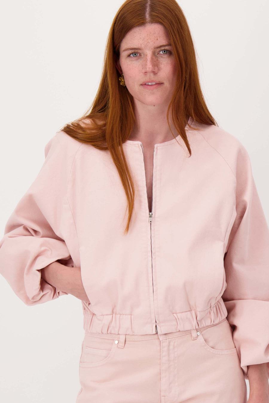 bomber jacket | light pink