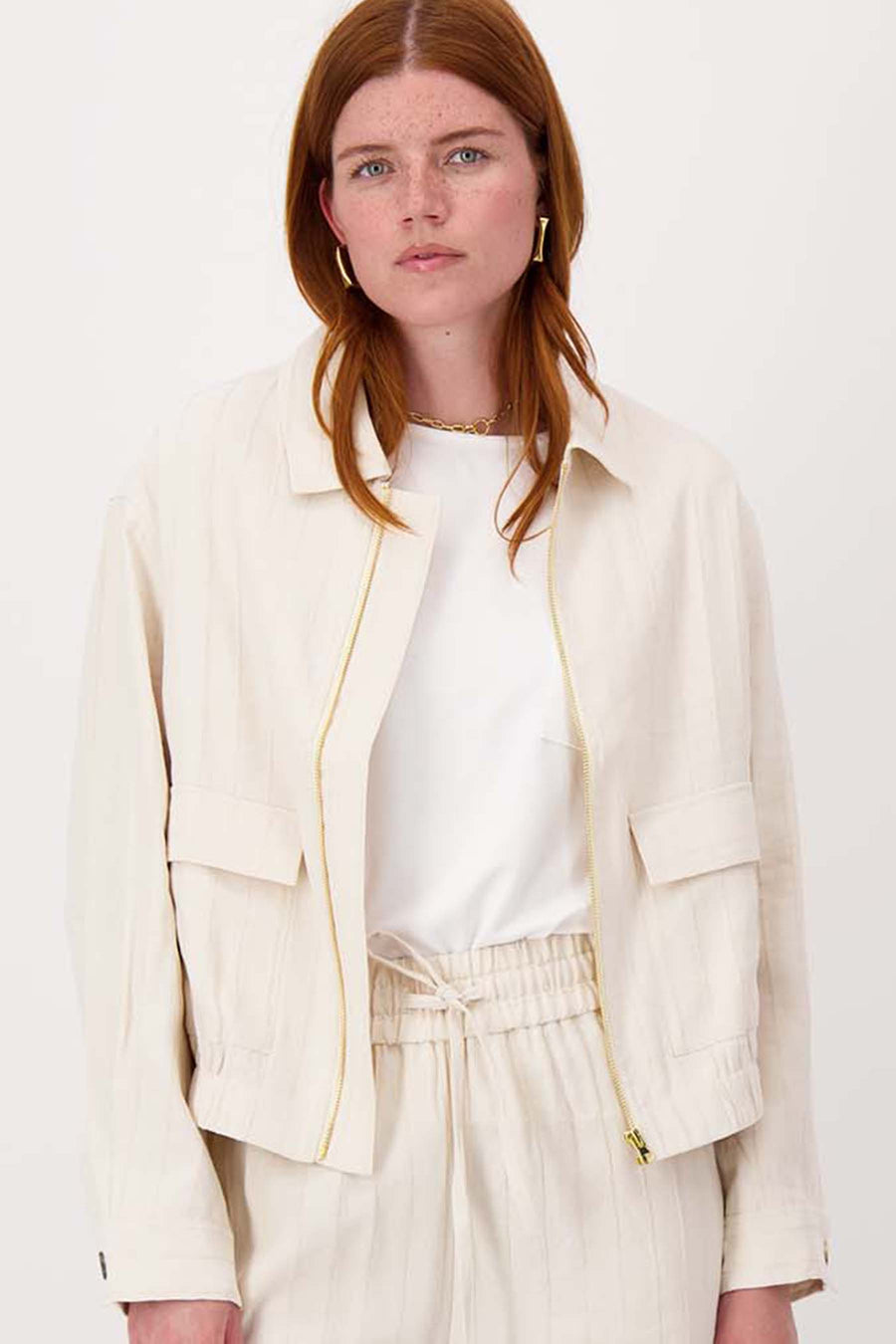 jasje van structuur materiaal | off white