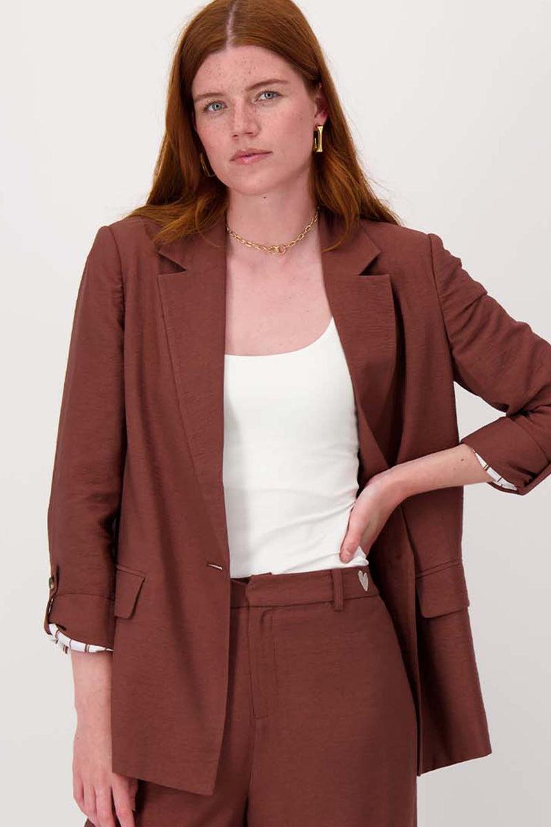 blazer with pockets | medium brown