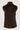 mouwloos gilet fake fur half lang | dark choco