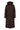 lange bubblecoat met teddy details | dark choco