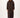 lange bubblecoat met teddy details | dark choco