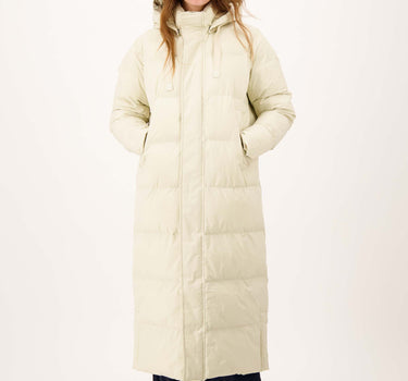 lange bubblecoat met teddy details | grey oyster