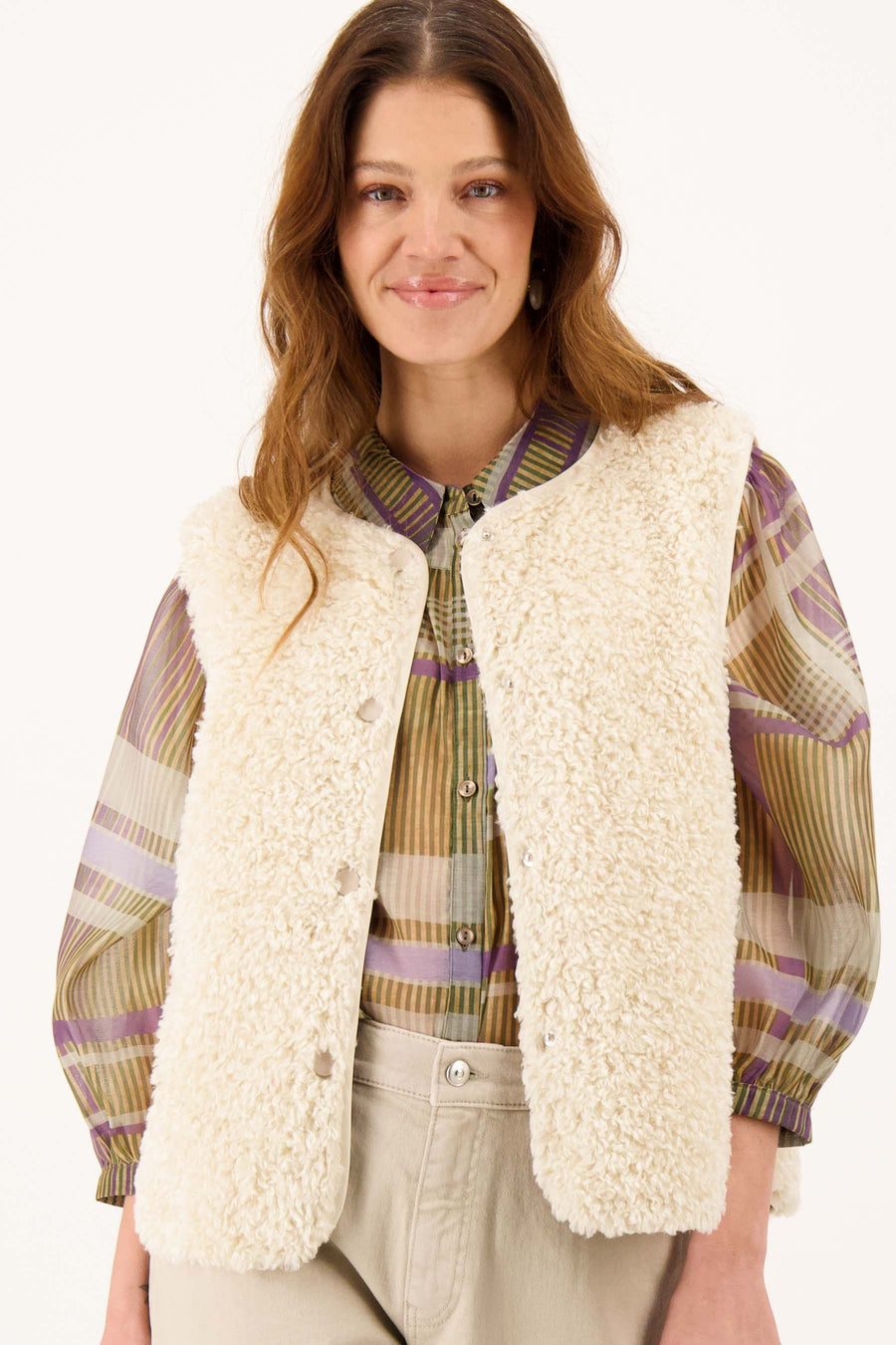 Teddy vest | Grey Oyster