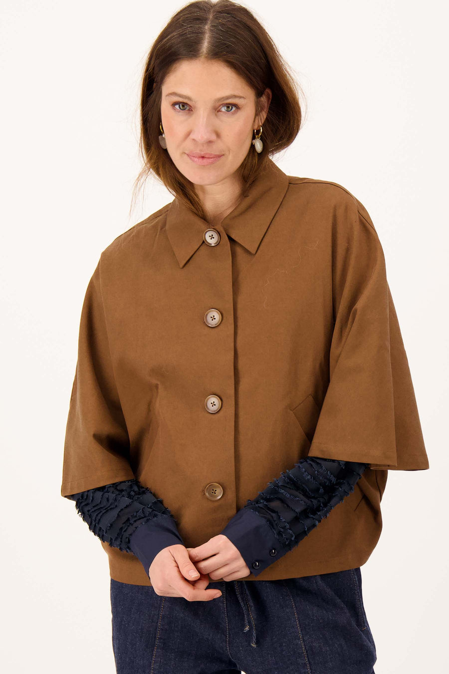 cape jacket | hazelnut