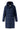 lange bubblecoat met teddy details | night blue
