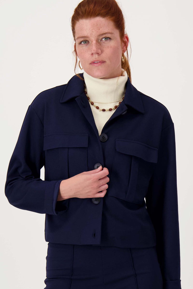 short jacket with pockets | navy