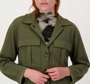 kort jasje met zakken | moss green