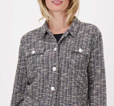 jasje van tweed stof | medium grey
