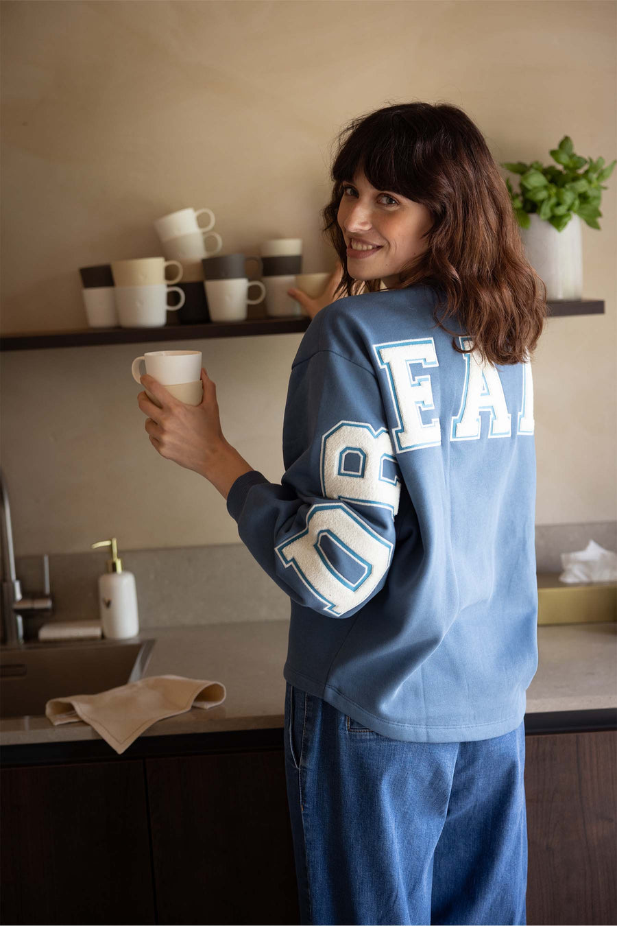 sweater met tekst | ocean blue