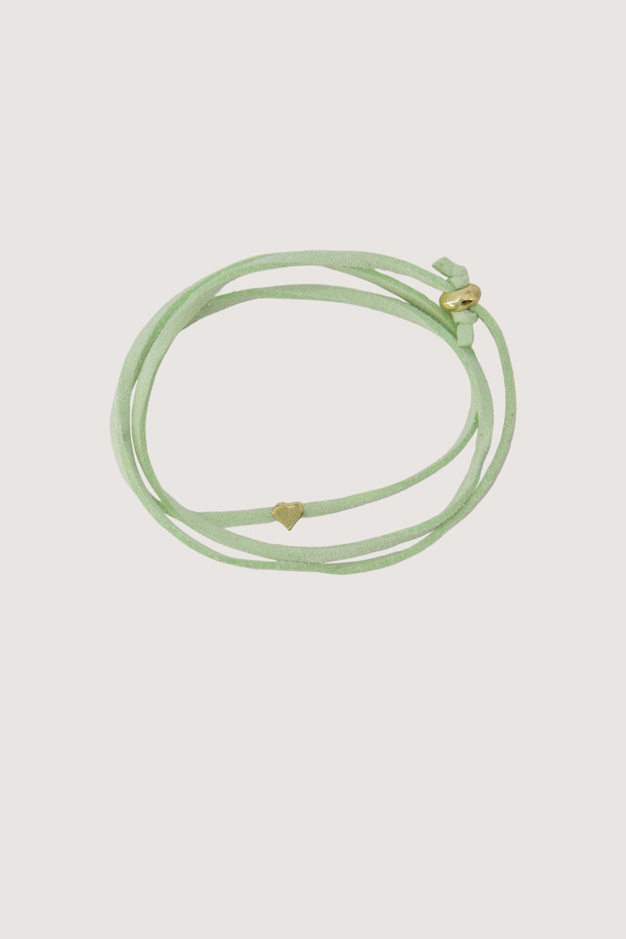 immitatie suede armband met hart | cornflower blue