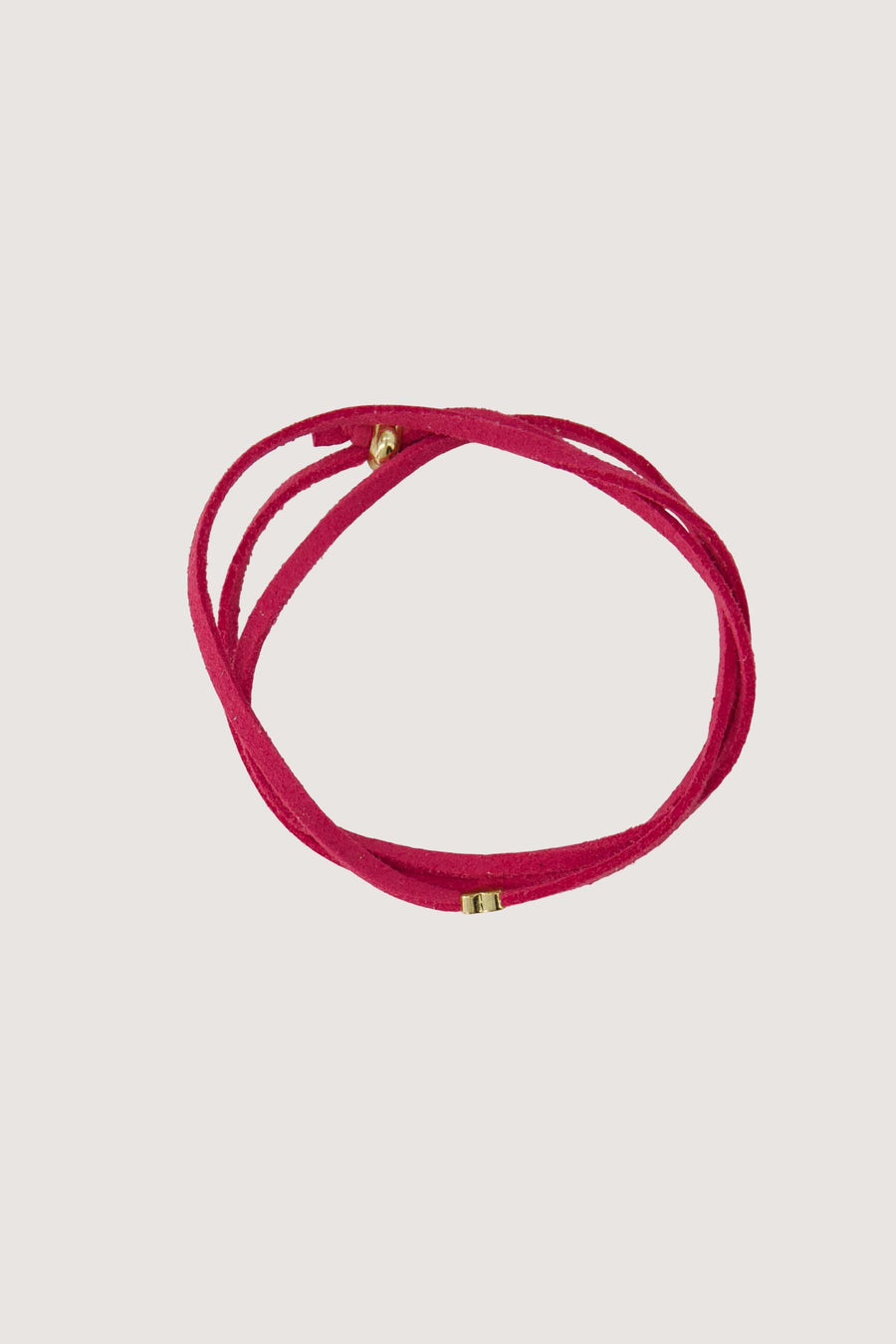 immitatie suede armband met hart | crispy pink