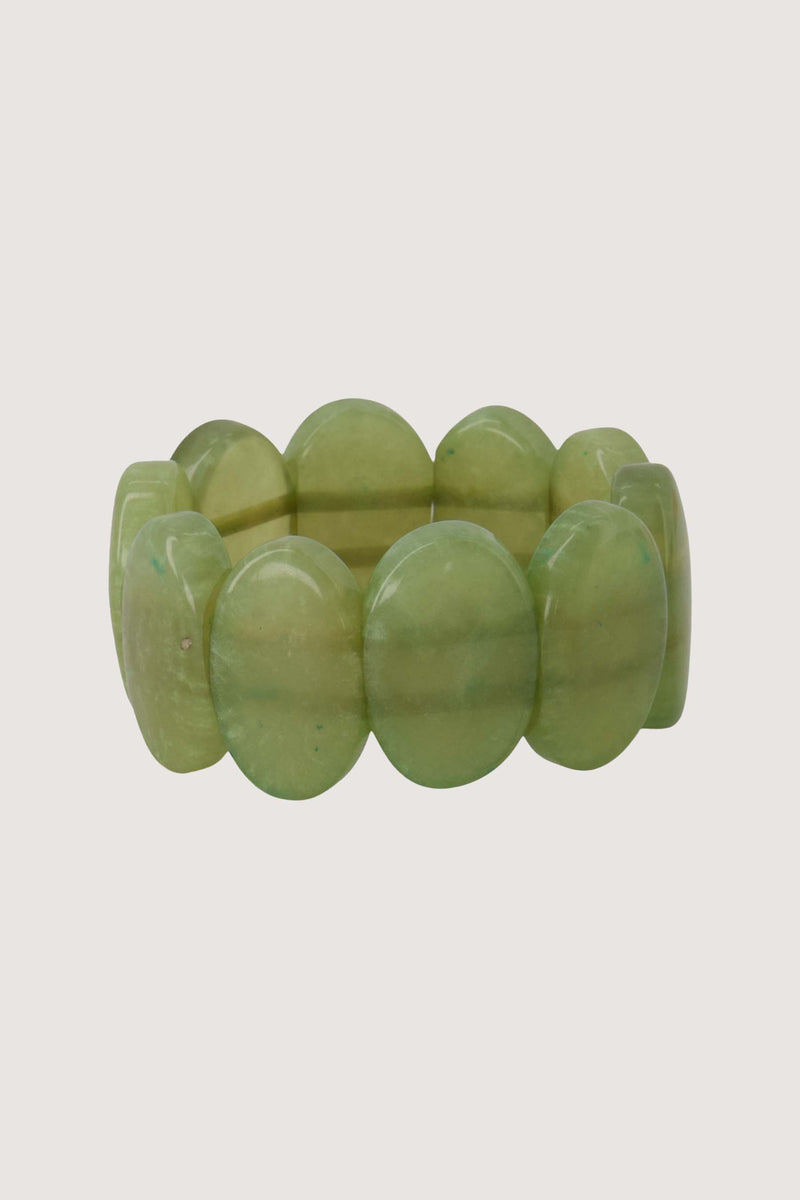 armband van kralen elastiek | olive green