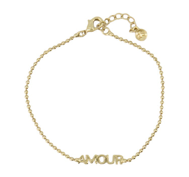 armband met tekst amour | gold