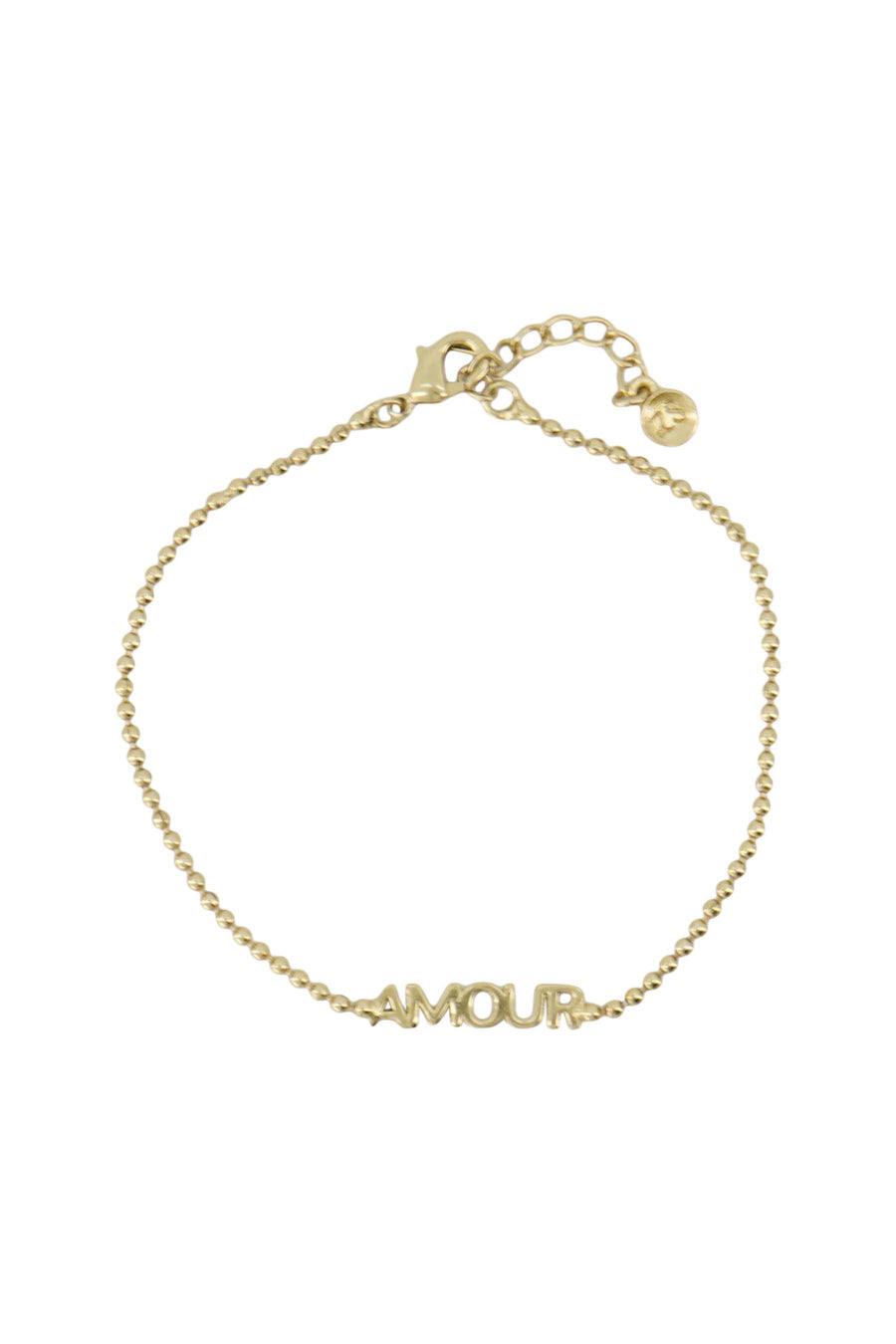 armband met tekst amour | gold