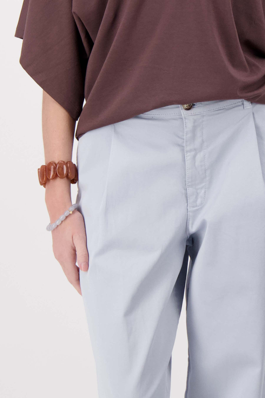 elastieken kralen armband | sky blue