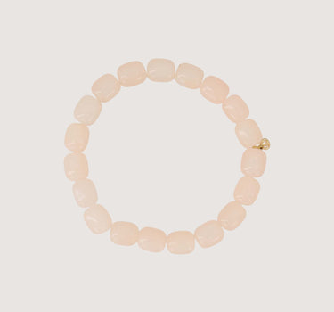 elastieken kralen armband | soft pink