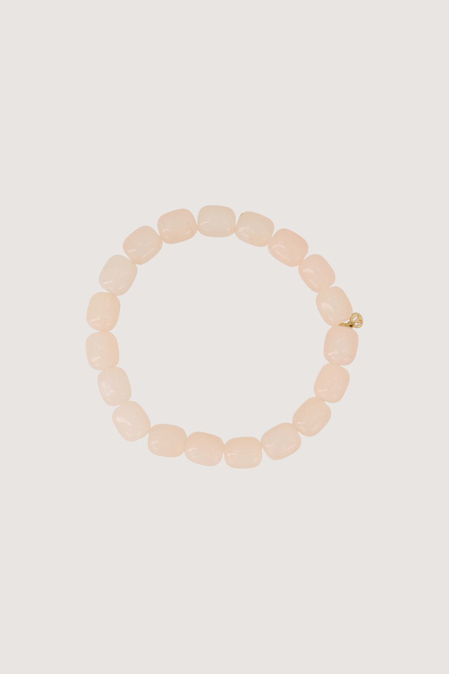 elastieken kralen armband | soft pink