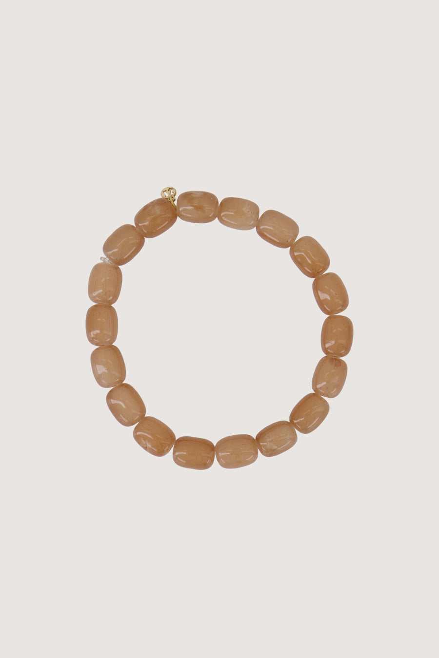 elastieken kralen armband | warm camel