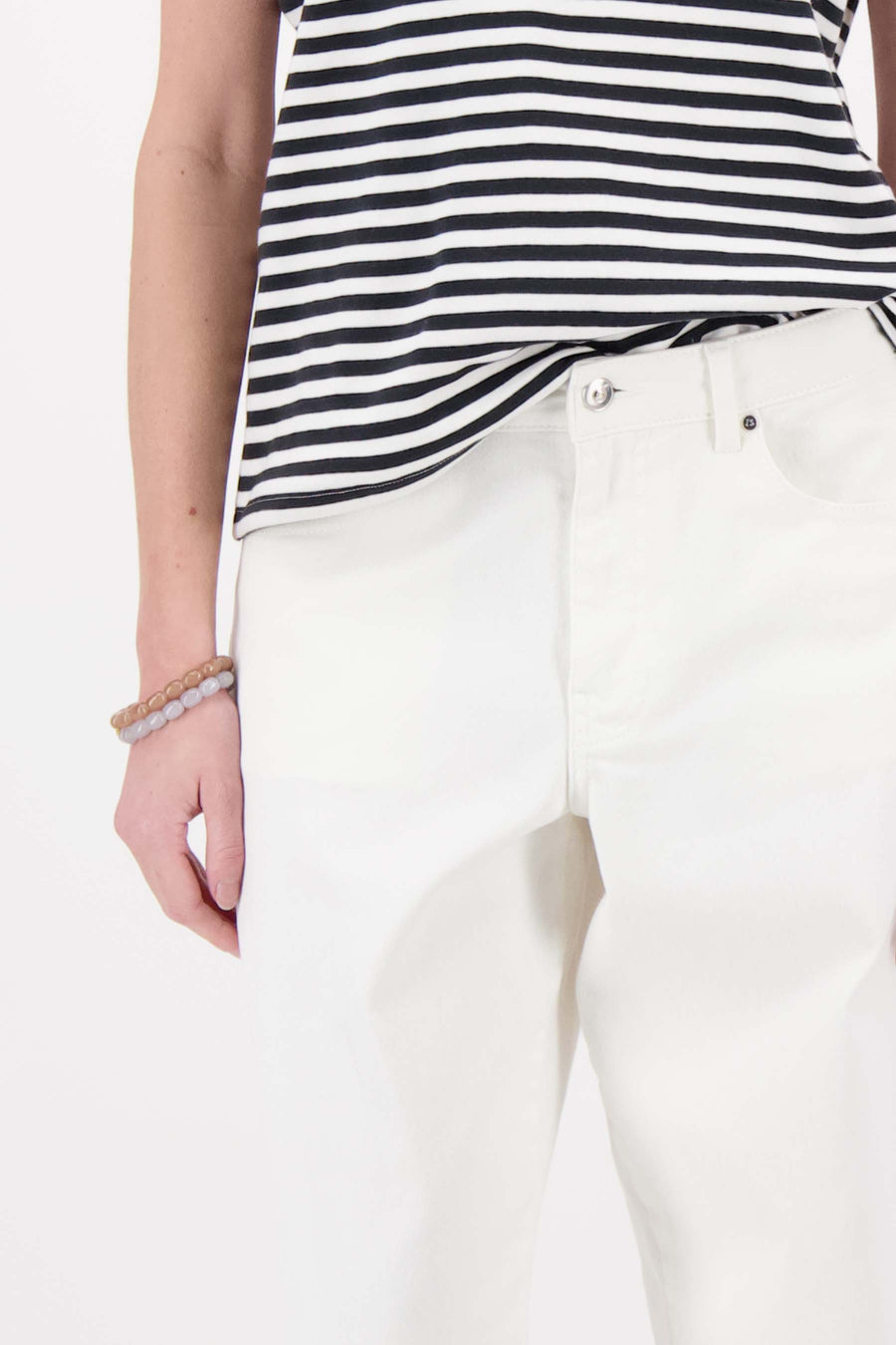 elastieken kralen armband | warm camel