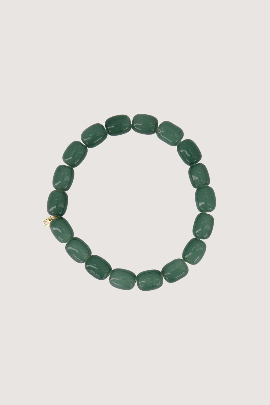 elastieken kralen armband | grey green