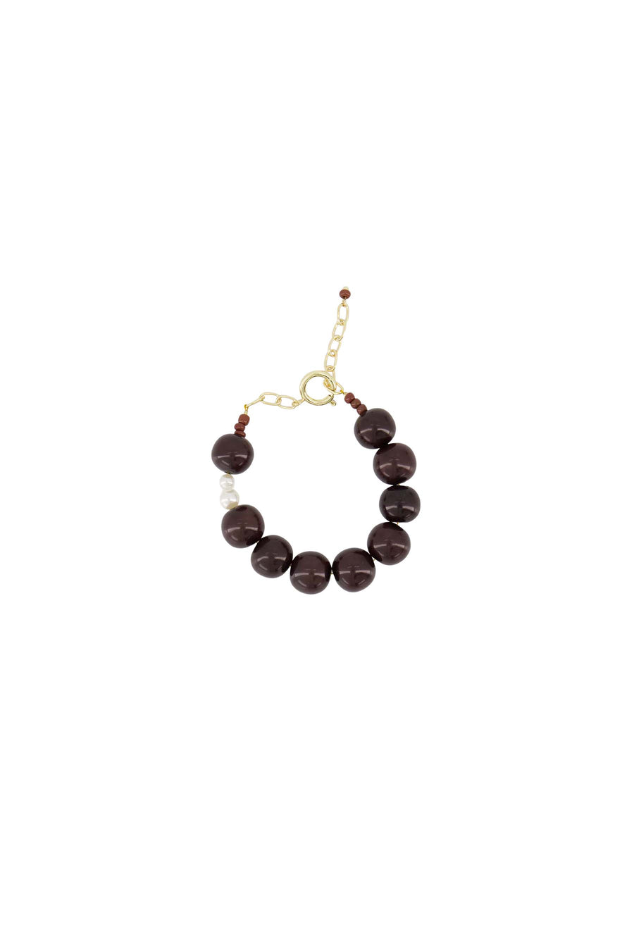 chunky beads armband | burgundy