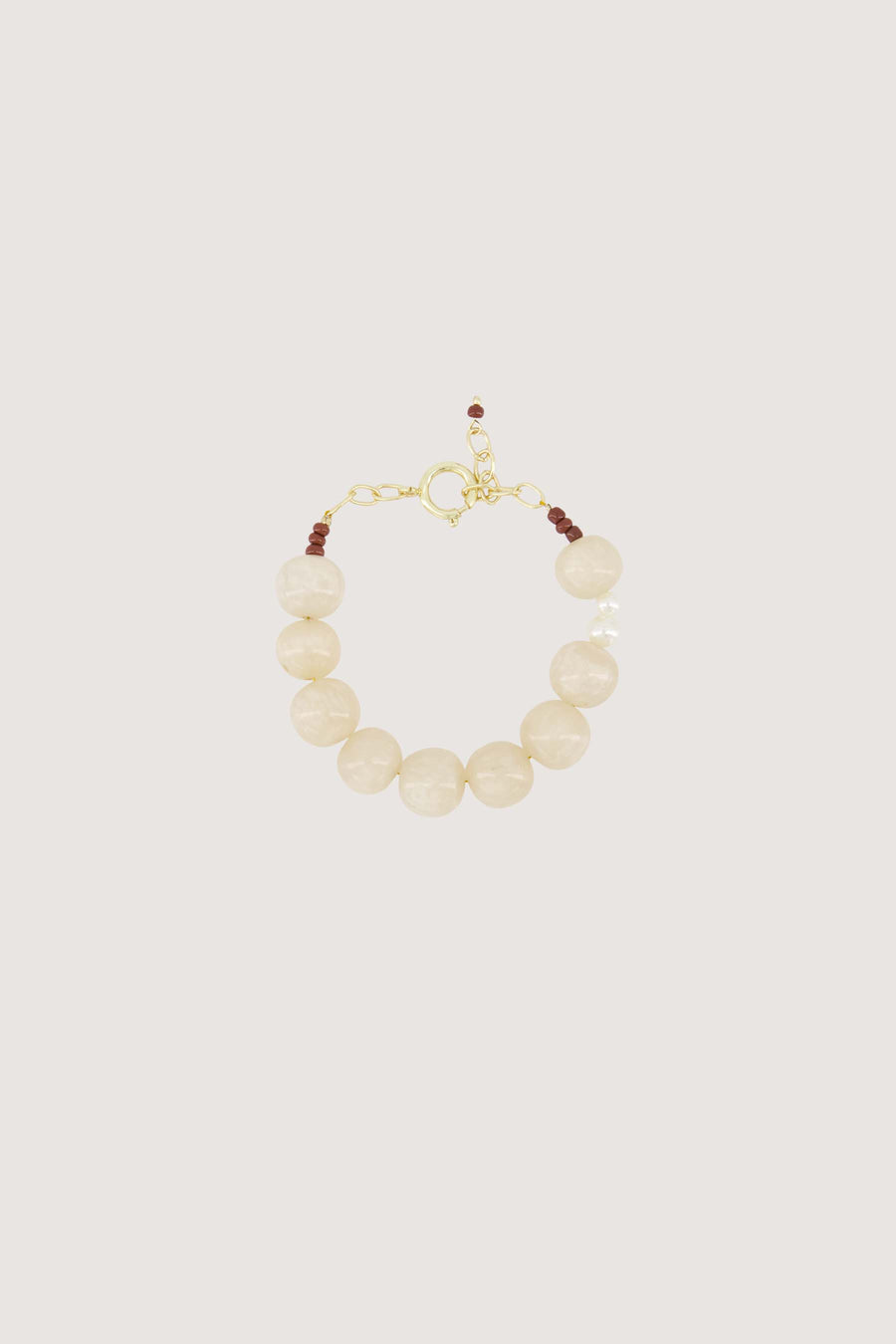 chunky beads armband | grey oyster
