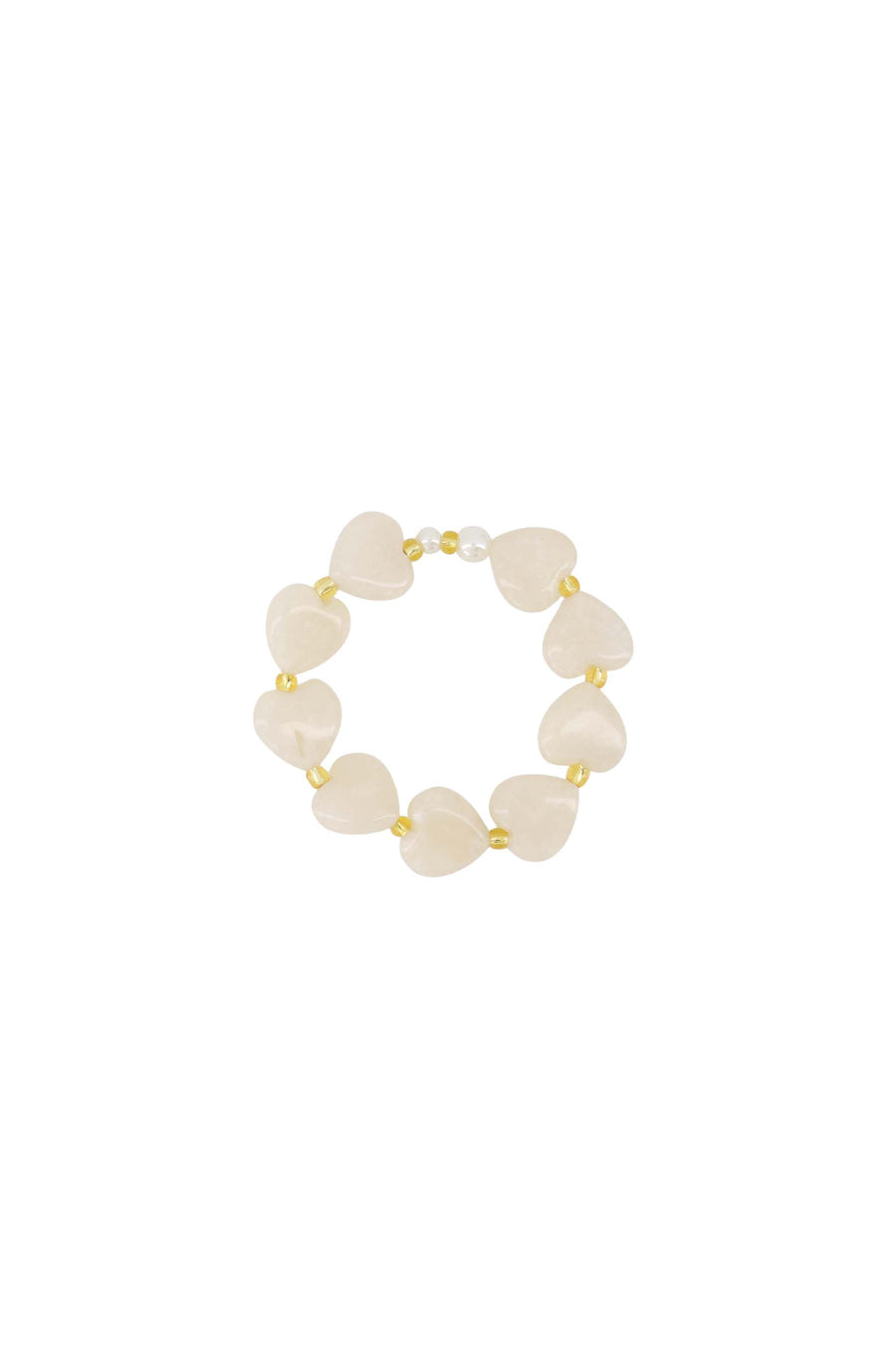 hart armband met parels | grey oyster
