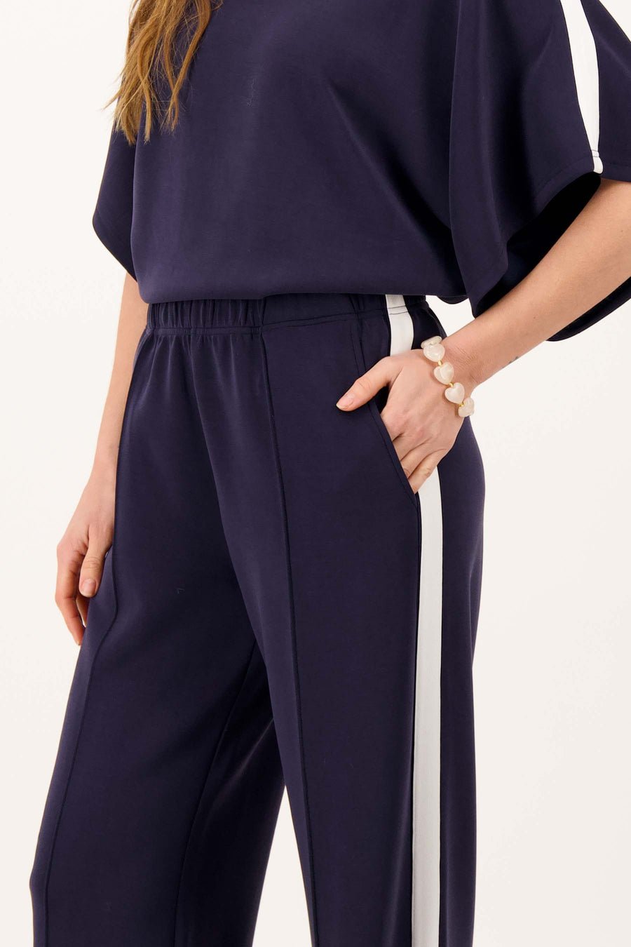 hart armband met parels | grey oyster