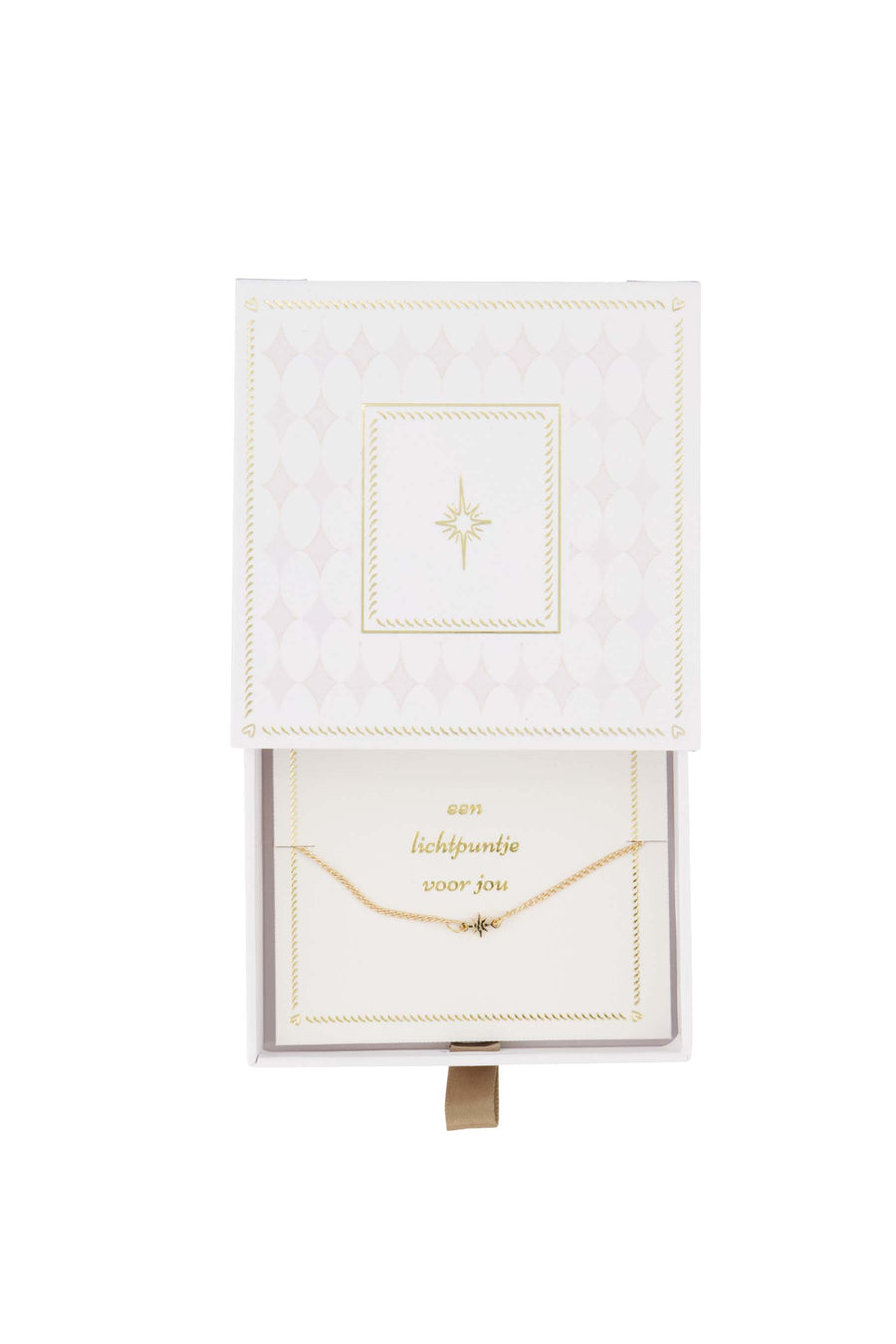 Armbandje in Doosje Lichtpuntje voor Jou | white / gold / brown