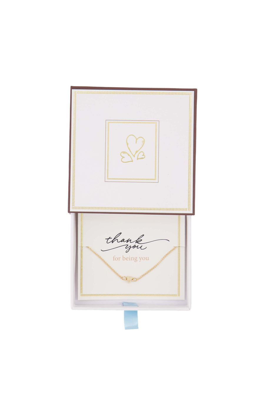 Armbandje in Doosje Thankyou for Being You | white / gold / blue