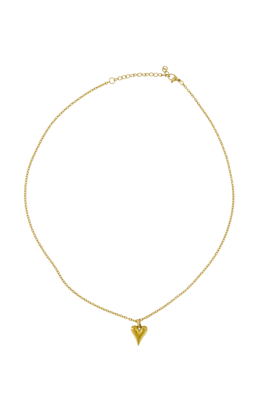 ketting met hart bedel goud | goud