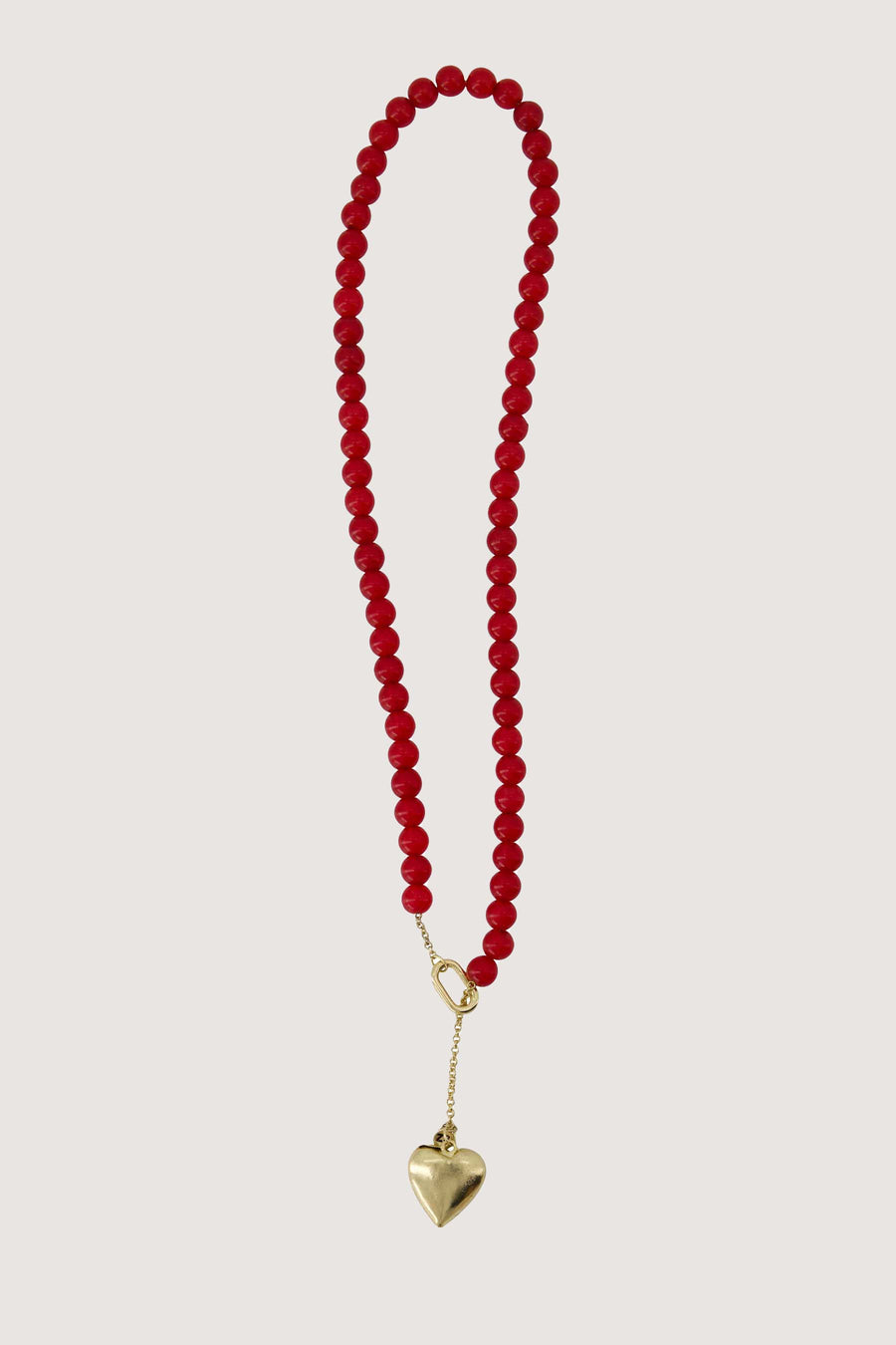 ketting van kralen met hart | ash red