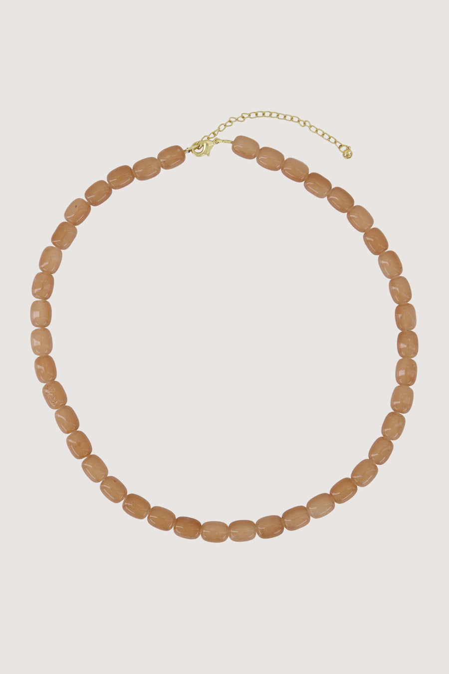 smalle kralen ketting | warm camel