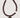chunky beads ketting met hart hanger | dark choco