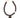 chunky beads ketting met hart hanger | dark choco