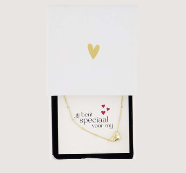 Ketting hartje in schuifdoosje speciaal, white / red, van Zusss.