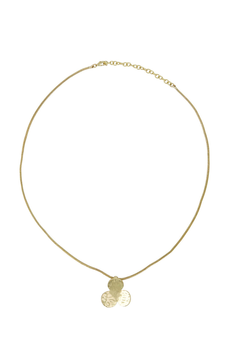 ketting met bloembedel | goud
