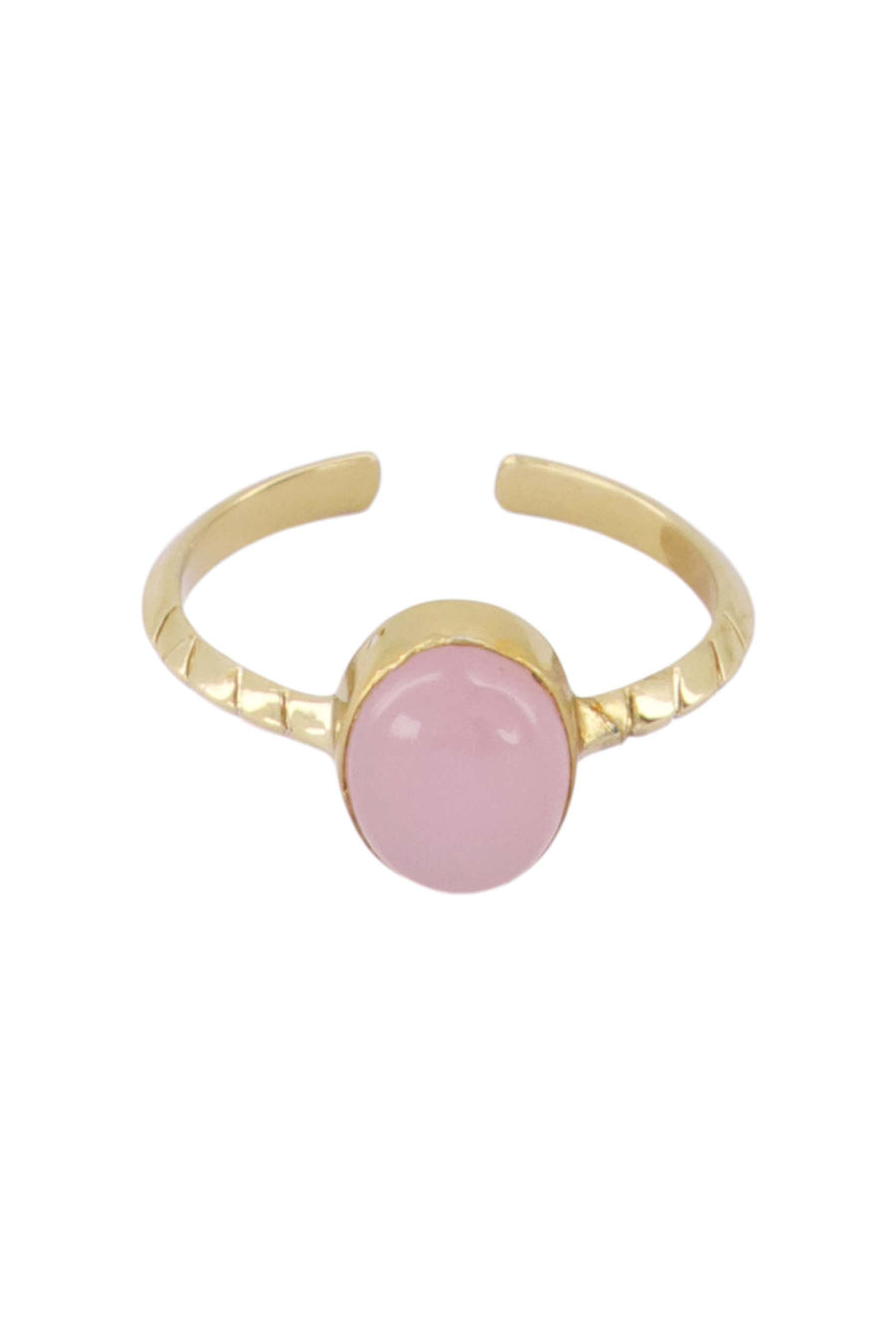 ring met steen verstelbaar | crispy pink
