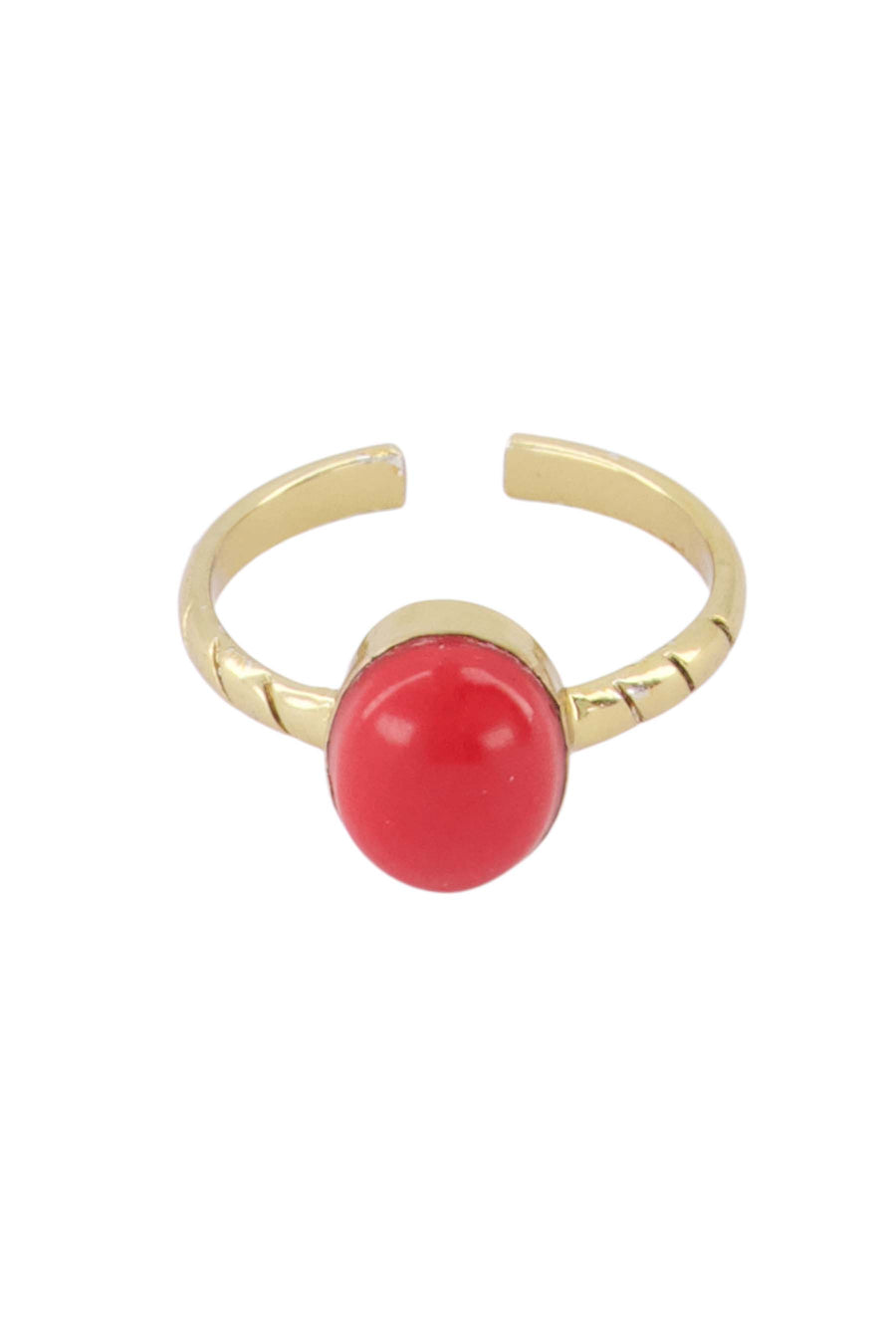 ring met steen verstelbaar | raspberry