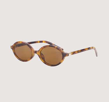 Sonnenbrille  geflammt Cat Eye inkl. Brillenetui | mittelbraun