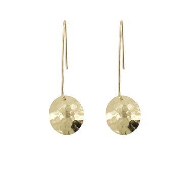 oorbellen met gehamerde cirkel | silver